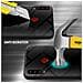 Custodia Compatibile Con Samsung Galaxy A20s - Ottica A Strisce In Opale Nero - Coperchio Protettivo In Vetro Temperato E Silicone Tpu - Foto miniatura 3
