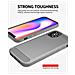Custodia Compatibile Con Apple Iphone 12 / Iphone 12 Pro In Brusched Grigio - Coperchio Protettivo In Silicone Tpu Flessibile In Look Acciaio Inossidabile-fibra Di Carbonio - Foto miniatura 4
