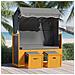 Strandkorb e Tettoria Polyrattan Legno Massello Nero Antracite - Foto miniatura 1