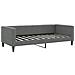 Divano Letto Estraibile Materassi Grigio Scuro 90x190cm Tessuto - Foto miniatura 6
