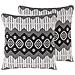 Set Di 2 Cuscini Cardak Cotone 45 X 45 Cm Nero /bianco Trama Geometrica - Foto miniatura 7