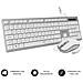 Tastiera e Mouse Cablato SUBKBC-CEKE60  per Universale (Layout Spagnolo) Colore Argento, Bianco - Foto miniatura 1
