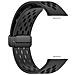 Cinturino In Silicone Traspirante Con Fibbia Magnetica Per Huawei Watch Fit 3 Black - Foto miniatura 2