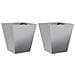 Fioriere Da Giardino 2 Pz 30x30x30 Grigie In Acciaio Zincato - Foto miniatura 1