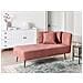 Chaise Longue Versione Destra Riom Tessuto Rosso - Foto miniatura 1
