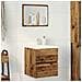 Mobile Lavabo Da Bagno Legno Antico 41x38,5x45 Cm In Truciolato - Foto miniatura 1