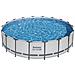 Piscina Fuori Terra - In Giro - 549x122 Cm - Grigio - Include Accessori Coordinati Cb36 - Foto miniatura 6