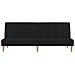 Divano Letto A 2 Posti Nero In Tessuto - Foto miniatura 4