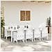 Set da Pranzo Giardino 9 Pezzi con Cuscini Rattan Poliestere Grigio Chiaro - Foto miniatura 3