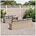 Set Divano Giardino da 8 Pezzi con Cuscini Beige Rattan Poliestere, Divano Giardino da 2 Posti con Cuscini Beige Rattan Poliestere - Foto miniatura 3
