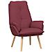Poltrona Rilassante in Tessuto Rosso Vino - Foto miniatura 1