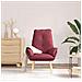 Poltrona Rilassante in Tessuto Rosso Vino - Foto miniatura 3