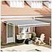 Tenda Retrattile Antracite e Bianca 4x3 m Tessuto e Alluminio - Foto miniatura 2