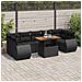 Set Divani da Giardino con Cuscini 8 pz Nero in Polyrattan - Foto miniatura 2