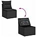 Set Divani da Giardino con Cuscini 8 pz Nero in Polyrattan - Foto miniatura 9