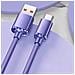 Doppio Cavo Usb Type-c A Ricarica Rapida 120w Con Spegnimento Automatico, 6a, 480mbps, Compatibile Con Huawei, Samsung, Apple, Garmin Purple 2 Metri - Foto miniatura 6