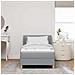 Letto a molle con materasso crema 90x200 cm Grigio chiaro - Foto miniatura 5