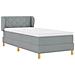 Letto a molle con materasso crema 90x200 cm Grigio chiaro - Foto miniatura 7