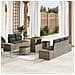 Set Divano da Giardino con cuscino 8 pcs Grigio Poly Rattan - Foto miniatura 2