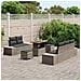Set Divano da Giardino con cuscino 8 pcs Grigio Poly Rattan - Foto miniatura 3