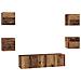 Set mobile TV 6 pcs Legno vecchio Media 120 x 30 x 30 cm - Foto miniatura 1