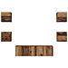 Set mobile TV 6 pcs Legno vecchio Media 120 x 30 x 30 cm - Foto miniatura 7