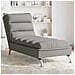 Chaise Longue Massaggi con Cuscini Tortora in Tessuto - Foto miniatura 2