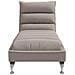 Chaise Longue Massaggi con Cuscini Tortora in Tessuto - Foto miniatura 4