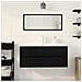 Mobile lavabo Rovere nero 90 x 39 x 62 cm Legno multistrato - Foto miniatura 4