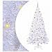Albero di Natale artificiale Bianco 210 cm PVC e Acciaio - Foto miniatura 1