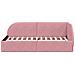 Cornice del letto ad angolo Rosa 80 cm x 200 cm Tessuto - Foto miniatura 5