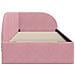 Cornice del letto ad angolo Rosa 80 cm x 200 cm Tessuto - Foto miniatura 6
