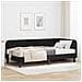 Cornice del letto ad angolo Nero 90 x 190 cm Velluto - Foto miniatura 2