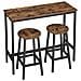 Set tavolo da bar rustico con 2 sgabelli - LBT219B01V1 - Foto miniatura 1