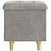 Pouf contenitore Grigio chiaro 40 x 40 x 45 cm Velluto - Foto miniatura 6