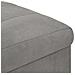 Pouf contenitore Grigio chiaro 40 x 40 x 45 cm Velluto - Foto miniatura 7