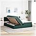 Letto con luci a strisce a LED Verde Scuro 200 x 200 cm Velluto - Foto miniatura 5