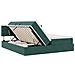 Letto con luci a strisce a LED Verde Scuro 200 x 200 cm Velluto - Foto miniatura 9