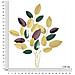 Decorazione In Metallo 3d Foglie-multicolore-metallo-81,9x3,8x97 Cm - Foto miniatura 6