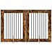 Cancello per cani con supporti 2 pcs Rovere Fumo 80 x 100 cm - Foto miniatura 1