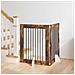 Cancello per cani con supporti 2 pcs Rovere Fumo 80 x 100 cm - Foto miniatura 2