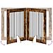 Cancello per cani con supporti 2 pcs Rovere Fumo 80 x 100 cm - Foto miniatura 8