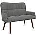 Sofa a Due Posti Grigio scuro 115 x 61 x 87 cm Velluto - Foto miniatura 1