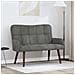 Sofa a Due Posti Grigio scuro 115 x 61 x 87 cm Velluto - Foto miniatura 2