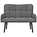 Sofa a Due Posti Grigio scuro 115 x 61 x 87 cm Velluto - Foto miniatura 4