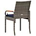 Sedie da giardino 4 pcs Grigio e Blu Navy Polyrattan e acacia - Foto miniatura 8