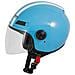 Casco Jet Scooter Moto Quad Omologato Ece 22 05 Visiera Azzurro M - Foto miniatura 4
