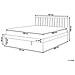 Letto Bianco Con Gambe Marrone Chiaro E Rete A Doghe 160 X 200 Cm Maurs - Foto miniatura 15