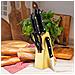 Mr-1400 Set Coltelli Cucina 7 Pezzi, Ceppo Coltelli In Legno, Lame Acciaio Inox, Forbici - Foto miniatura 3