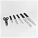 Mr-1400 Set Coltelli Cucina 7 Pezzi, Ceppo Coltelli In Legno, Lame Acciaio Inox, Forbici - Foto miniatura 6